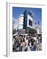 Shoppers, Crowd, Shibuya, Tokyo, Honshu, Japan-null-Framed Photographic Print