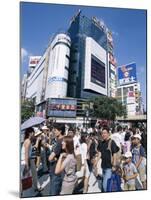 Shoppers, Crowd, Shibuya, Tokyo, Honshu, Japan-null-Mounted Photographic Print