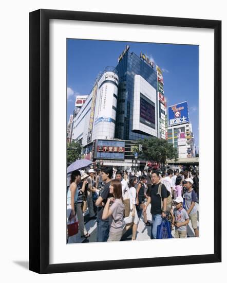 Shoppers, Crowd, Shibuya, Tokyo, Honshu, Japan-null-Framed Photographic Print