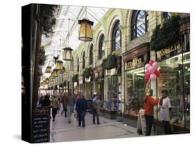 Shoppers in the Royal Arcade, Norwich, Norfolk, England, United Kingdom-Jean Brooks-Stretched Canvas