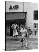 Shoppers Leaving A&P Grocery Store-Alfred Eisenstaedt-Stretched Canvas