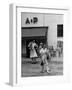 Shoppers Leaving A&P Grocery Store-Alfred Eisenstaedt-Framed Photographic Print