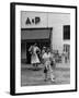 Shoppers Leaving A&P Grocery Store-Alfred Eisenstaedt-Framed Photographic Print