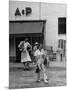 Shoppers Leaving A&P Grocery Store-Alfred Eisenstaedt-Mounted Photographic Print