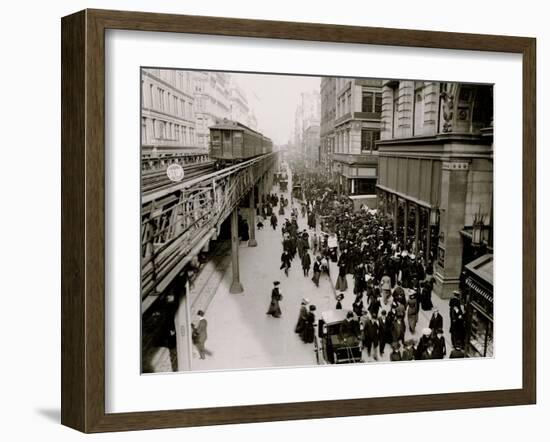 Shoppers on Sixth Avenue, New York City-null-Framed Photo