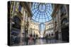 Shopping arcades and glass dome of historical Galleria Vittorio Emanuele II, Milan, Italy-Roberto Moiola-Stretched Canvas