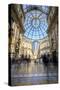 Shopping arcades and glass dome of historical Galleria Vittorio Emanuele II, Milan, Italy-Roberto Moiola-Stretched Canvas