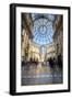 Shopping arcades and glass dome of historical Galleria Vittorio Emanuele II, Milan, Italy-Roberto Moiola-Framed Photographic Print