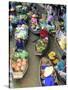 Shopping Boats at the Floating Market, Damnern Saduak, Bangkok, Thailand-Bill Bachmann-Stretched Canvas