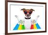 Shopping Dog-Javier Brosch-Framed Photographic Print