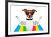 Shopping Dog-Javier Brosch-Framed Photographic Print