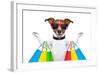 Shopping Dog-Javier Brosch-Framed Photographic Print