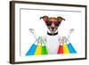 Shopping Dog-Javier Brosch-Framed Photographic Print