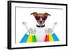 Shopping Dog-Javier Brosch-Framed Photographic Print