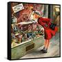 "Shopping for Mother's Day," May 10, 1947-Constantin Alajalov-Framed Stretched Canvas