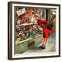 "Shopping for Mother's Day," May 10, 1947-Constantin Alajalov-Framed Giclee Print