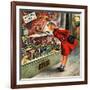 "Shopping for Mother's Day," May 10, 1947-Constantin Alajalov-Framed Giclee Print