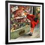 "Shopping for Mother's Day," May 10, 1947-Constantin Alajalov-Framed Giclee Print