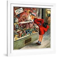 "Shopping for Mother's Day," May 10, 1947-Constantin Alajalov-Framed Giclee Print