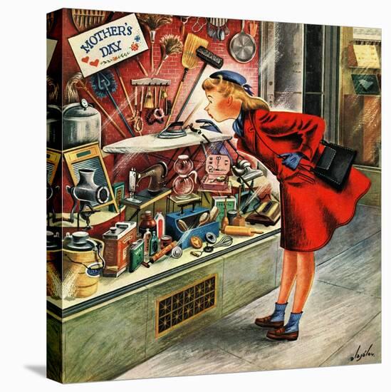 "Shopping for Mother's Day," May 10, 1947-Constantin Alajalov-Stretched Canvas