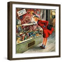 "Shopping for Mother's Day," May 10, 1947-Constantin Alajalov-Framed Giclee Print