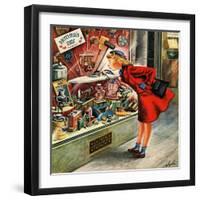 "Shopping for Mother's Day," May 10, 1947-Constantin Alajalov-Framed Giclee Print