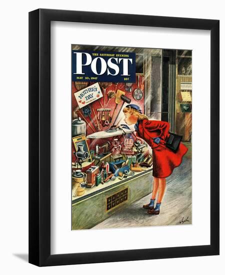 "Shopping for Mother's Day," Saturday Evening Post Cover, May 10, 1947-Constantin Alajalov-Framed Giclee Print