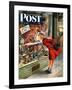 "Shopping for Mother's Day," Saturday Evening Post Cover, May 10, 1947-Constantin Alajalov-Framed Giclee Print