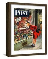 "Shopping for Mother's Day," Saturday Evening Post Cover, May 10, 1947-Constantin Alajalov-Framed Giclee Print