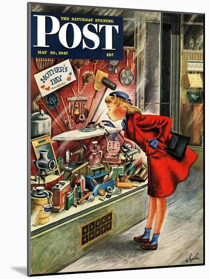 "Shopping for Mother's Day," Saturday Evening Post Cover, May 10, 1947-Constantin Alajalov-Mounted Giclee Print