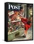 "Shopping for Mother's Day," Saturday Evening Post Cover, May 10, 1947-Constantin Alajalov-Framed Stretched Canvas