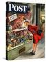 "Shopping for Mother's Day," Saturday Evening Post Cover, May 10, 1947-Constantin Alajalov-Stretched Canvas
