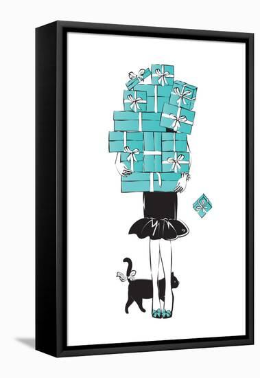 Shopping Girl I-Martina Pavlova-Framed Stretched Canvas