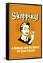 Shopping Husband And Money Soon Parted Funny Retro Poster-Retrospoofs-Framed Stretched Canvas