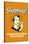 Shopping Husband And Money Soon Parted Funny Retro Poster-Retrospoofs-Stretched Canvas