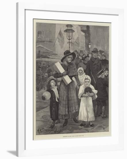 Shopping in New York on New Year's Eve-Henry Charles Seppings Wright-Framed Giclee Print