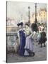 Shopping in Paris-Basile Lemeunier-Stretched Canvas