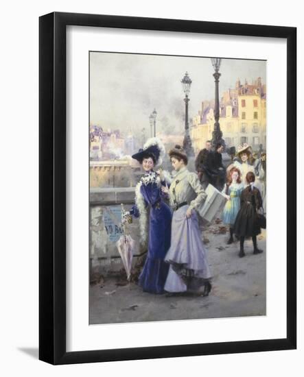 Shopping in Paris-Basile Lemeunier-Framed Giclee Print