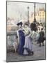 Shopping in Paris-Basile Lemeunier-Mounted Giclee Print