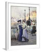 Shopping in Paris-Basile Lemeunier-Framed Giclee Print