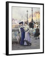 Shopping in Paris-Basile Lemeunier-Framed Giclee Print