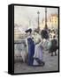 Shopping in Paris-Basile Lemeunier-Framed Stretched Canvas
