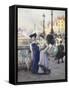 Shopping in Paris-Basile Lemeunier-Framed Stretched Canvas