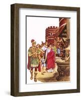 Shopping in Roman Britain-Peter Jackson-Framed Giclee Print