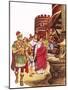 Shopping in Roman Britain-Peter Jackson-Mounted Giclee Print