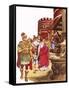 Shopping in Roman Britain-Peter Jackson-Framed Stretched Canvas
