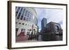 Shopping, Restaurants and Cafes around the Middle Dock, Canary Wharf, Docklands, London, England-Charlie Harding-Framed Photographic Print