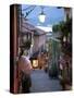 Shopping Street at Dusk, Bellagio, Lake Como, Lombardy, Italy, Europe-Frank Fell-Stretched Canvas