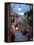 Shopping Street at Dusk, Bellagio, Lake Como, Lombardy, Italy, Europe-Frank Fell-Framed Stretched Canvas