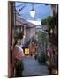 Shopping Street at Dusk, Bellagio, Lake Como, Lombardy, Italy, Europe-Frank Fell-Mounted Premium Photographic Print